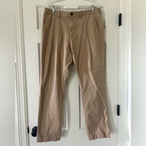 Men’s J. Crew Straight-Fit Tech Chino Pant - Khaki / Tan 34 x 32